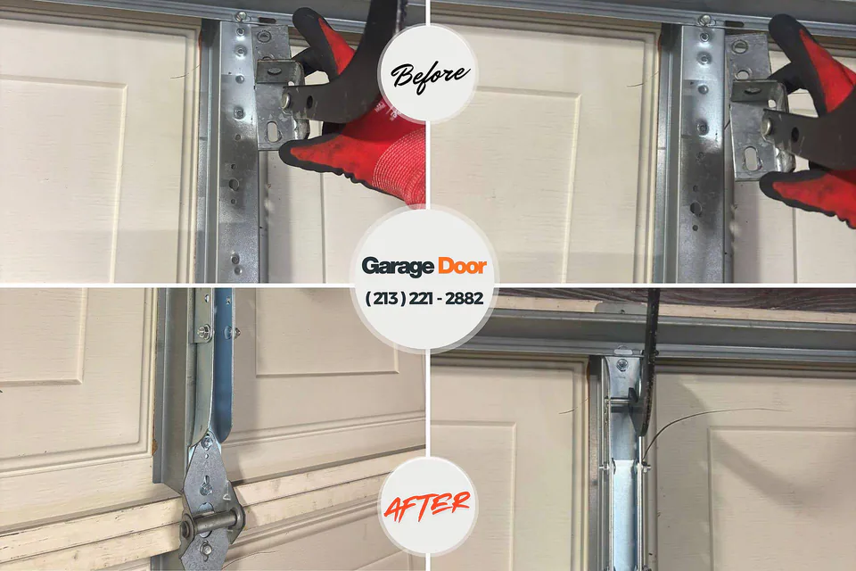 Before and after: garage door repair Sibley County